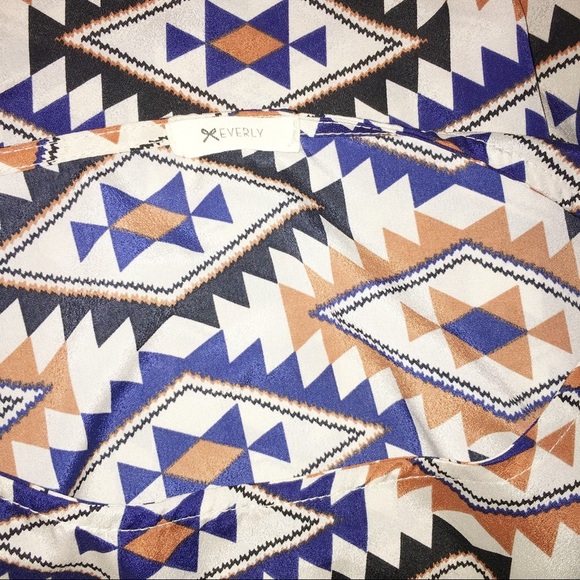 EVERLY geometric Aztec modern boho shift dress - Picture 5 of 5